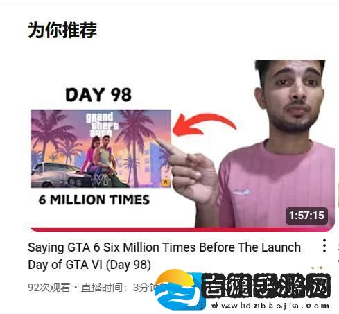 GTA6又逼疯一位……老外主播表示要直播狂念600万次“GTA6”