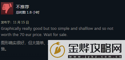 乐高地平线Steam褒贬不一