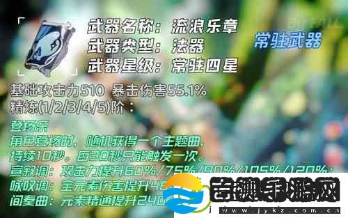 原神3.3流浪者武器介绍排行
