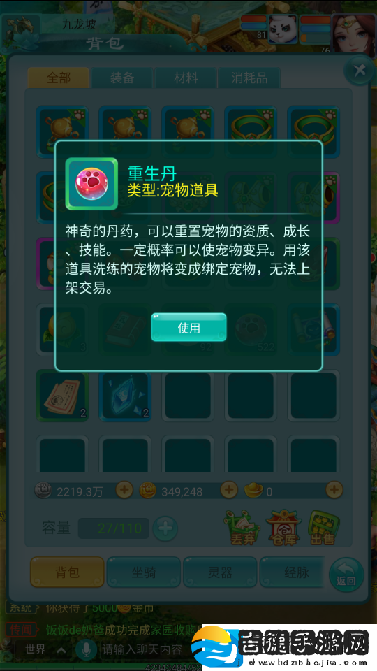 逍遥情缘手游宠物如何变异重生丹便是关键！