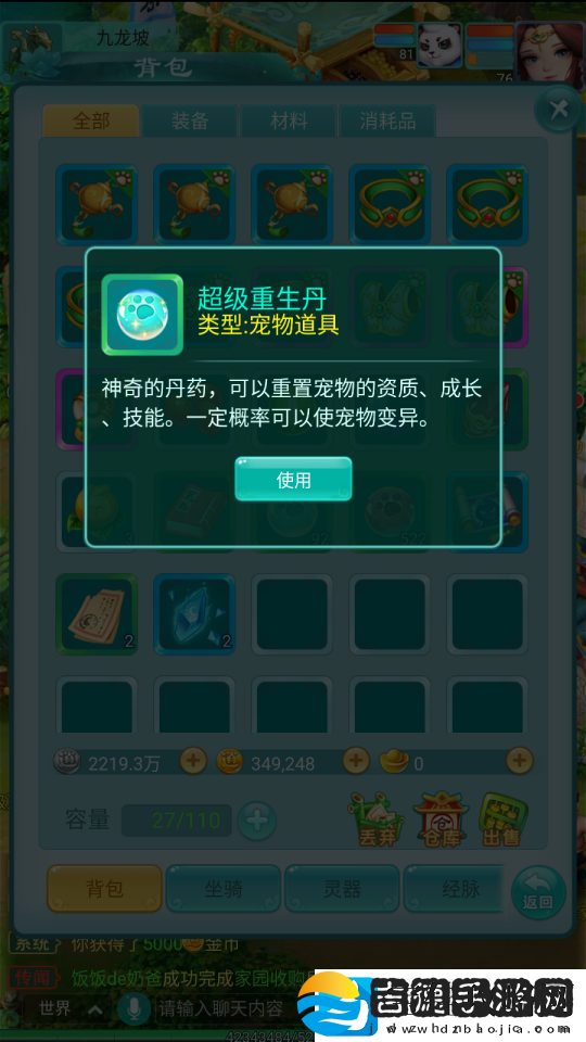 逍遥情缘手游宠物如何变异重生丹便是关键！