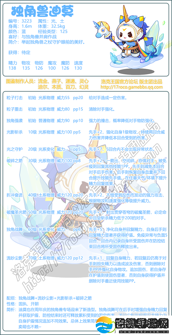 洛克王国独角兽迪莫性格选择什么