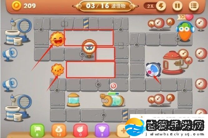 保卫萝卜3工厂第36关怎么过