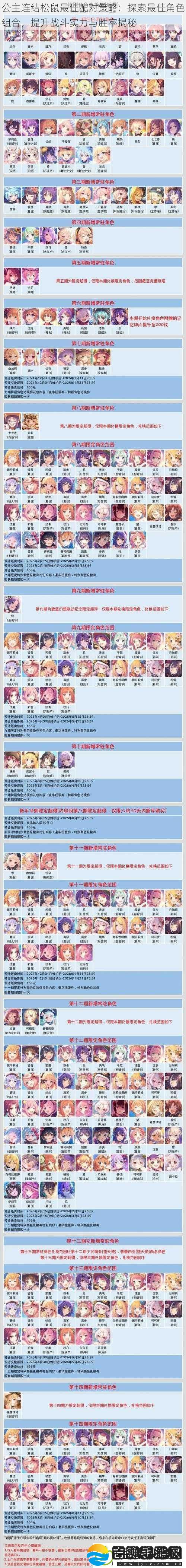 公主连结松鼠最佳配对策略