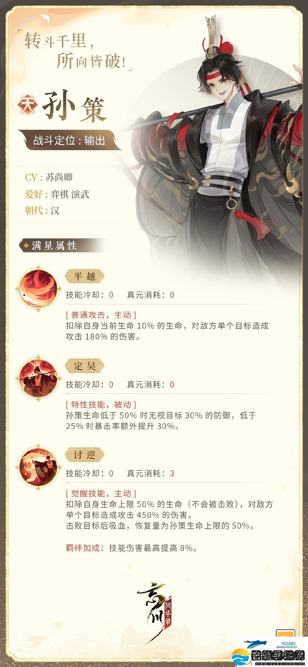 忘川风华录孙策值得培养吗