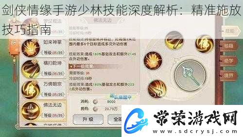 剑侠情缘手游少林技能深度解析