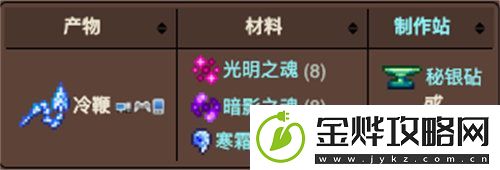 泰拉瑞亚冷鞭怎么做泰拉瑞亚冷鞭制作方法分享