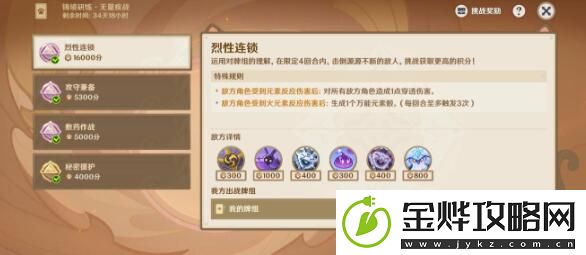 原神七神召唤无量疾战第一关过关阵容