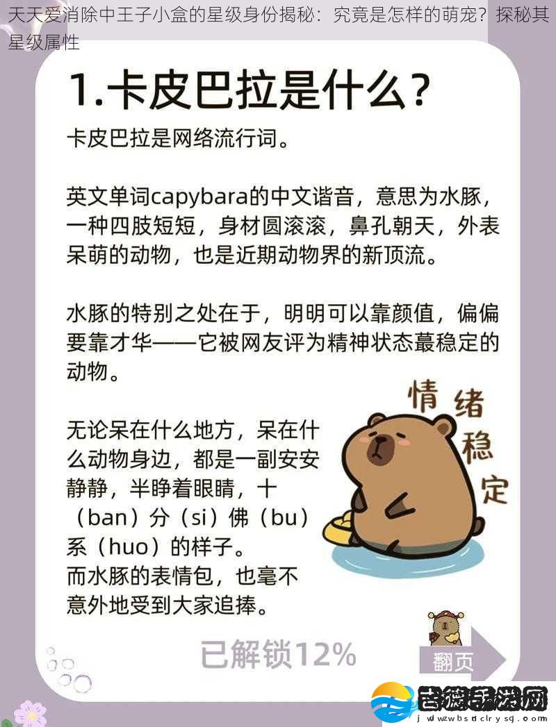 天天爱消除中王子小盒的星级身份揭秘