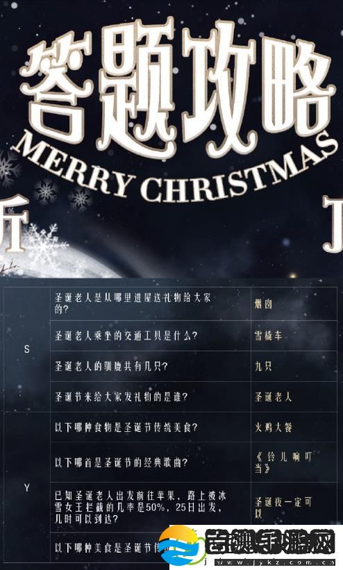 奇迹暖暖圣夜奇缘答案大全