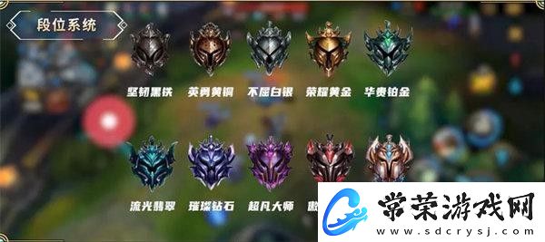 lol手游段位等级表图一览