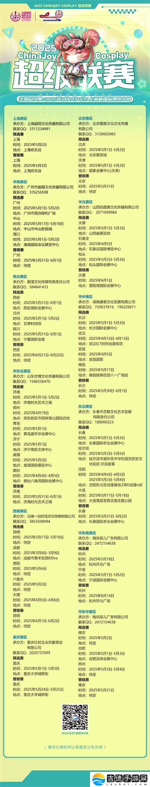 2025ChinaJoy Cosplay超级联赛战火重燃，各赛区时间公布