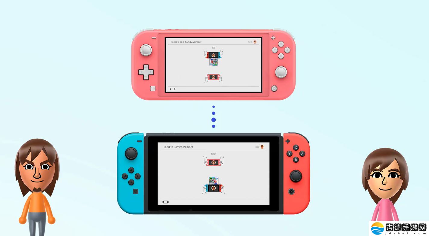 任天堂 Switch 推出虚拟游戏卡，可在家庭组成员间共享数字游戏