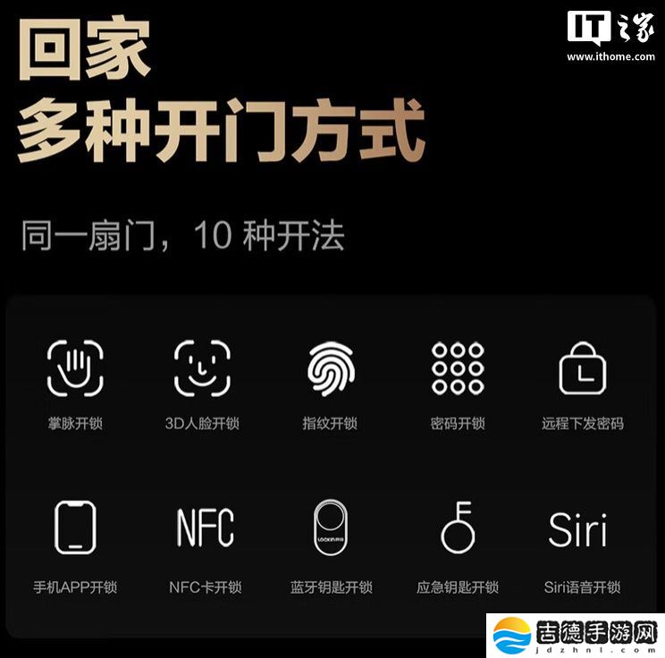 鹿客掌脉锁“黑武士大师款”发布：支持苹果 HomeKit、可选黑灰双色，4099 元
