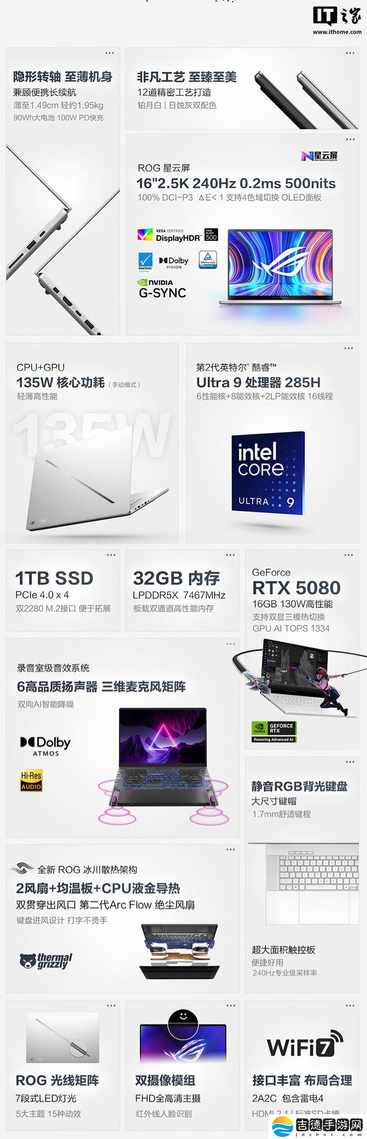 华硕 ROG 幻 16 Air 2025 笔记本上架：Ultra 9-285H + 32G + 1T + RTX5080 售 23999 元