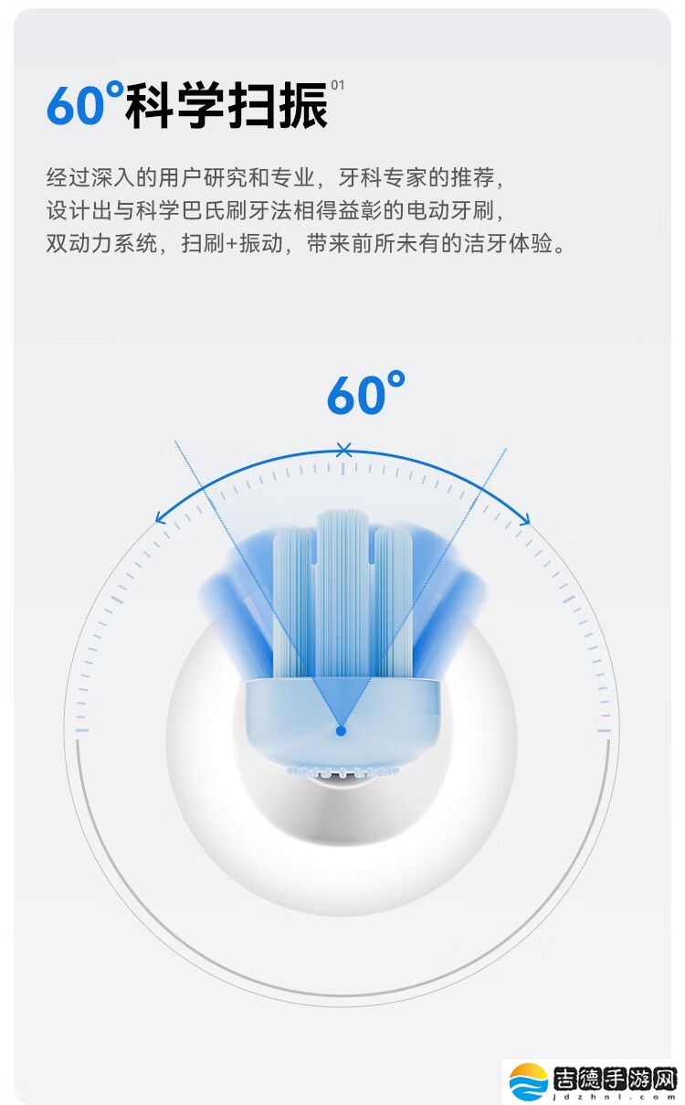 每分钟振动 66000 次：京东京造 JZ9 智能扫振牙刷 134 元再降价限今日