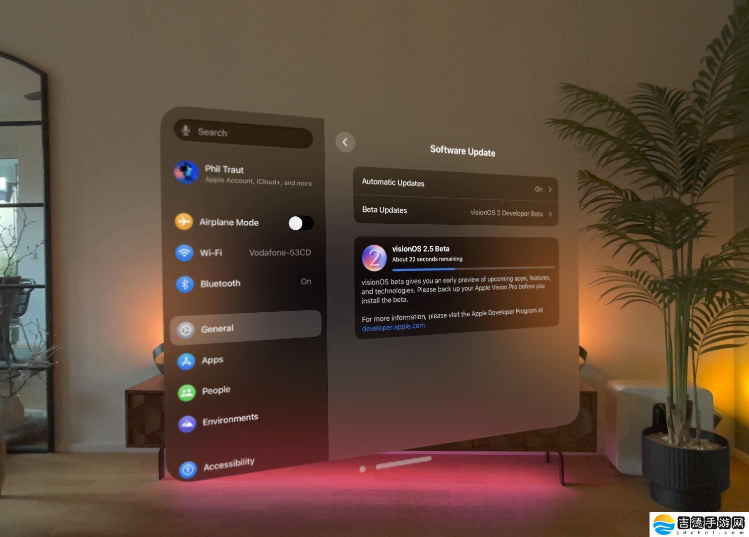 苹果 visionOS 2.5 开发者预览版 Beta 发布